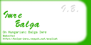 imre balga business card